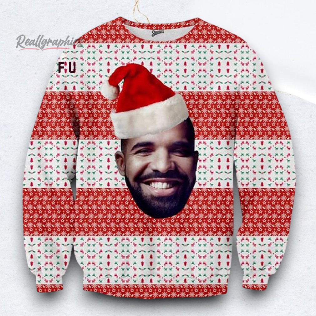Drake Big Daddy With Candy Kane Ugly Christmas Sweater Drake Big Daddy With Candy Kane Ugly Christmas Sweater