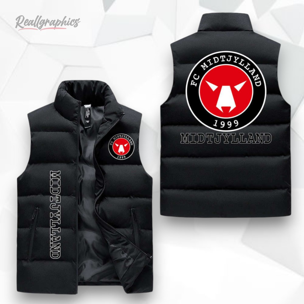 Fc Midtjylland Sleeveless Puffer Jacket Fc Midtjylland Sleeveless Puffer Jacket