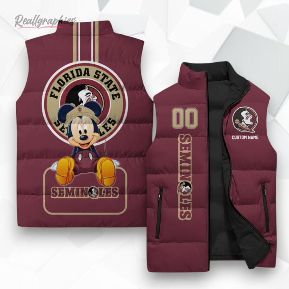 Florida State Seminoles Ncaa Sleeveless Puffer Jacket Florida State Seminoles Ncaa Sleeveless Puffer Jacket