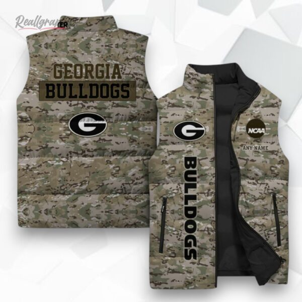 georgia bulldogs ncaa sleeeless puffer jacket 1 iur2yd