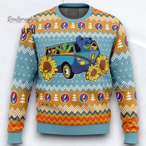 Grateful Dead Bus Grateful Dead Ugly Christmas Sweater