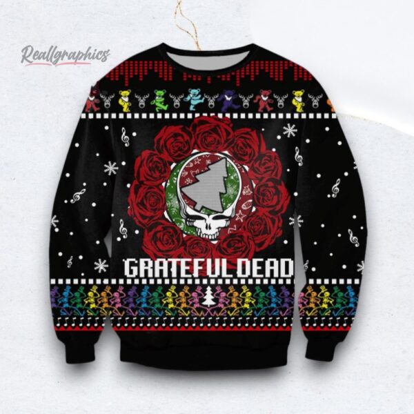 Grateful Dead Knitting Pattern 3D Print Ugly Christmas Sweater