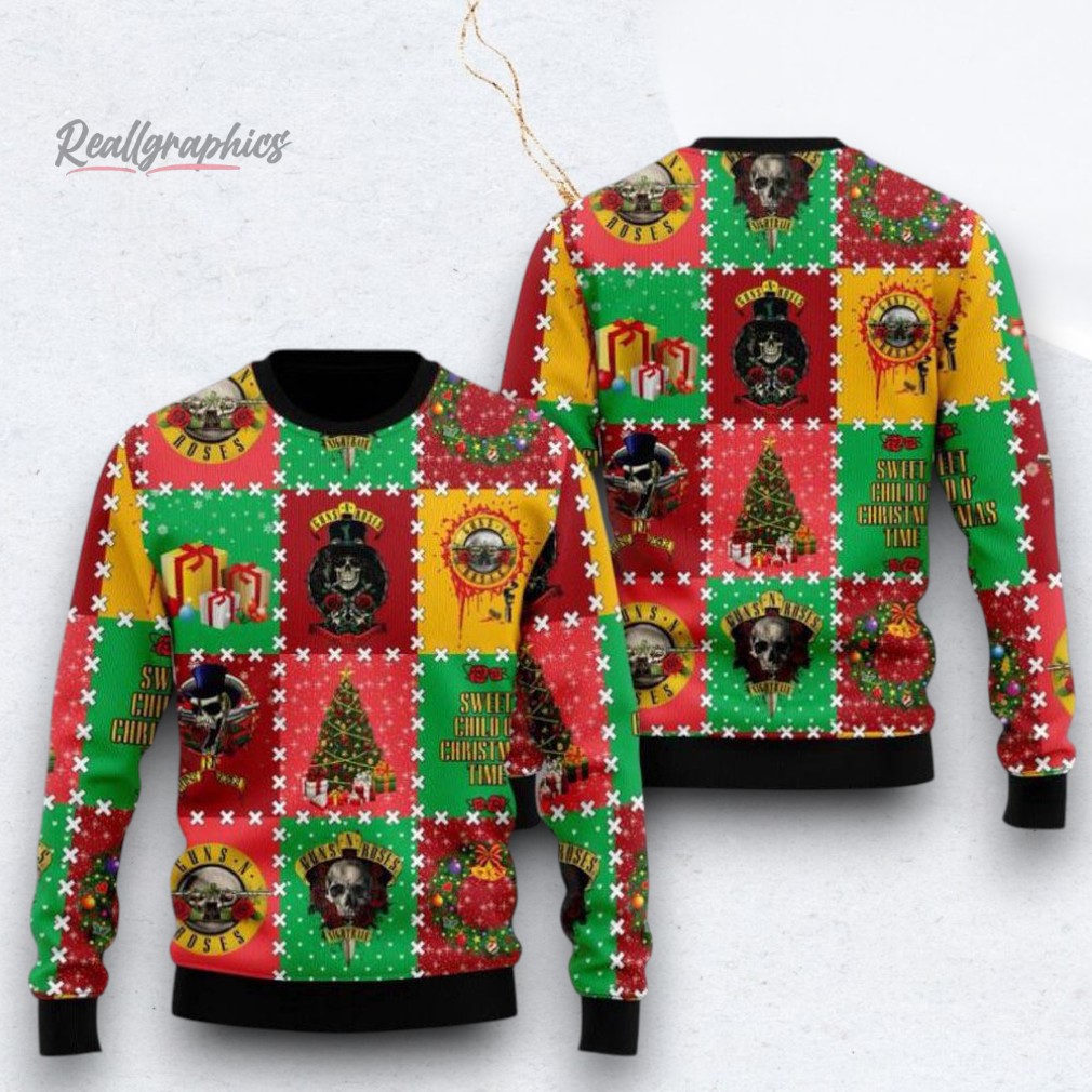 Guns Nā Roses Sweet Child oā Mine Christmas Ugly Sweater Guns Nā Roses Sweet Child oā Mine Christmas Ugly Sweater