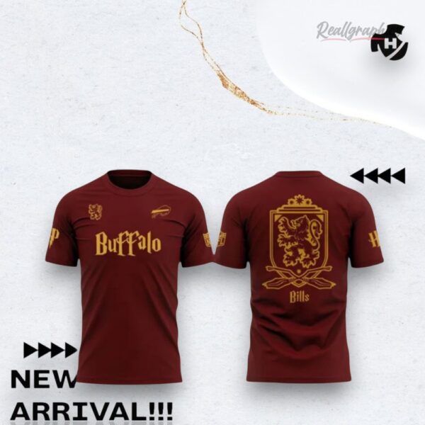 Harry Potter Buffalo Bills Harry Potter Night Reddish Brown 3D Trendy Over Printed Shirt