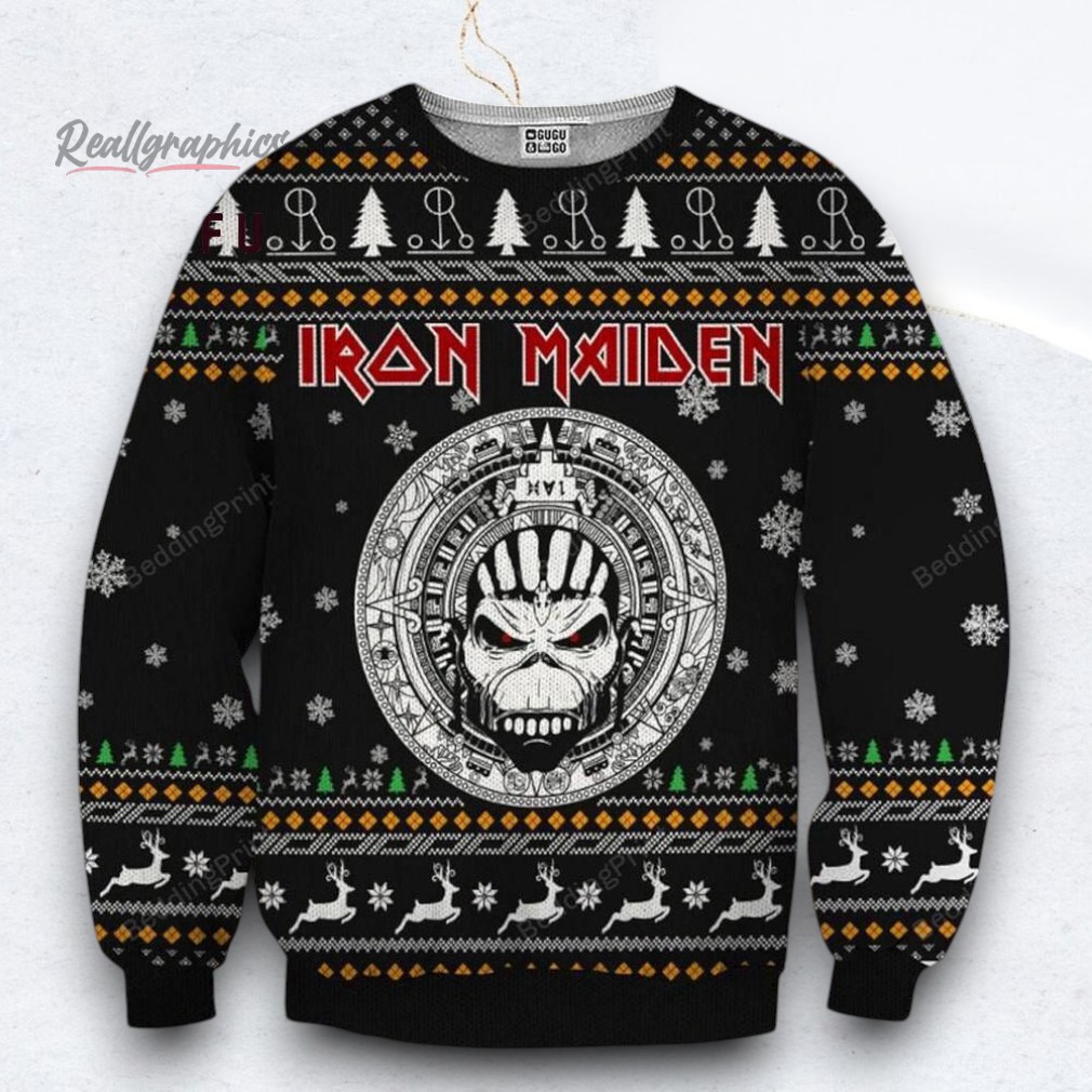 Iron Maiden Music Fans Ugly Christmas Sweater Iron Maiden Music Fans Ugly Christmas Sweater