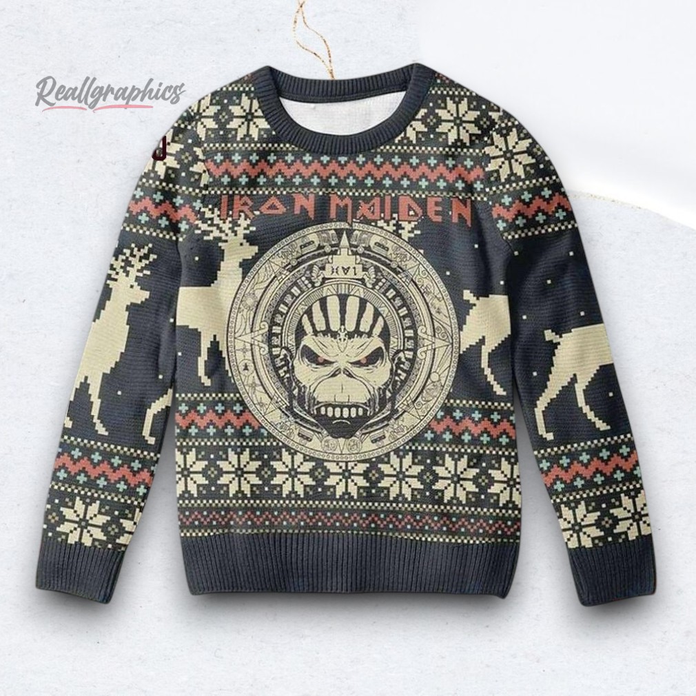 Iron Maiden The Book of Souls Album 2015 Ugly Christmas Sweater Iron Maiden The Book of Souls Album 2015 Ugly Christmas Sweater