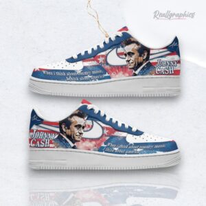 Johnny Cash Legend About Country Music I Think About America AF Sneaker