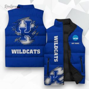 kentucky wildcats ncaa sleeeless puffer jacket 1 ikop25