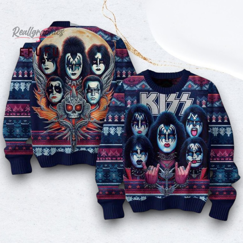 Kiss Band I Love You Christmas Ugly Sweater Kiss Band I Love You Christmas Ugly Sweater