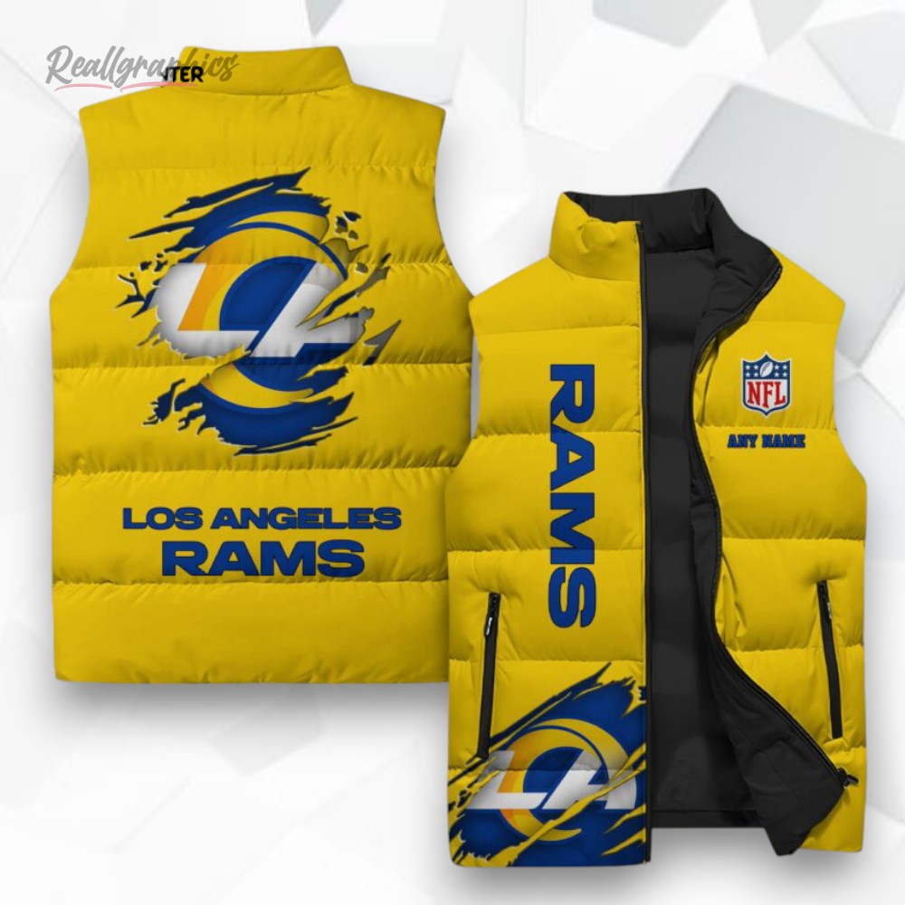 Los Angeles Rams Nfl Sleeveless Puffer Jacket Los Angeles Rams Nfl Sleeveless Puffer Jacket