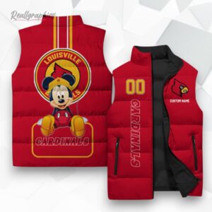 louisille cardinals ncaa sleeeless puffer jacket 1 vu3x9v