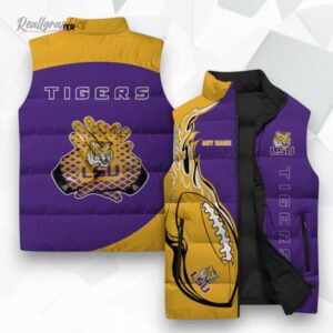 lsu tigers ncaa sleeeless puffer jacket 1 cmdo1n