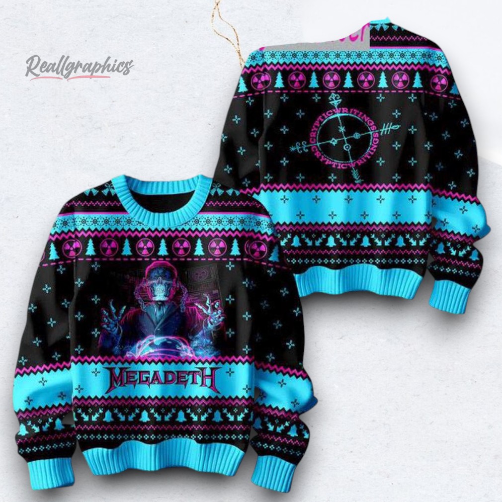 Megadeth Cryptic Writings Christmas Ugly Sweater Megadeth Cryptic Writings Christmas Ugly Sweater