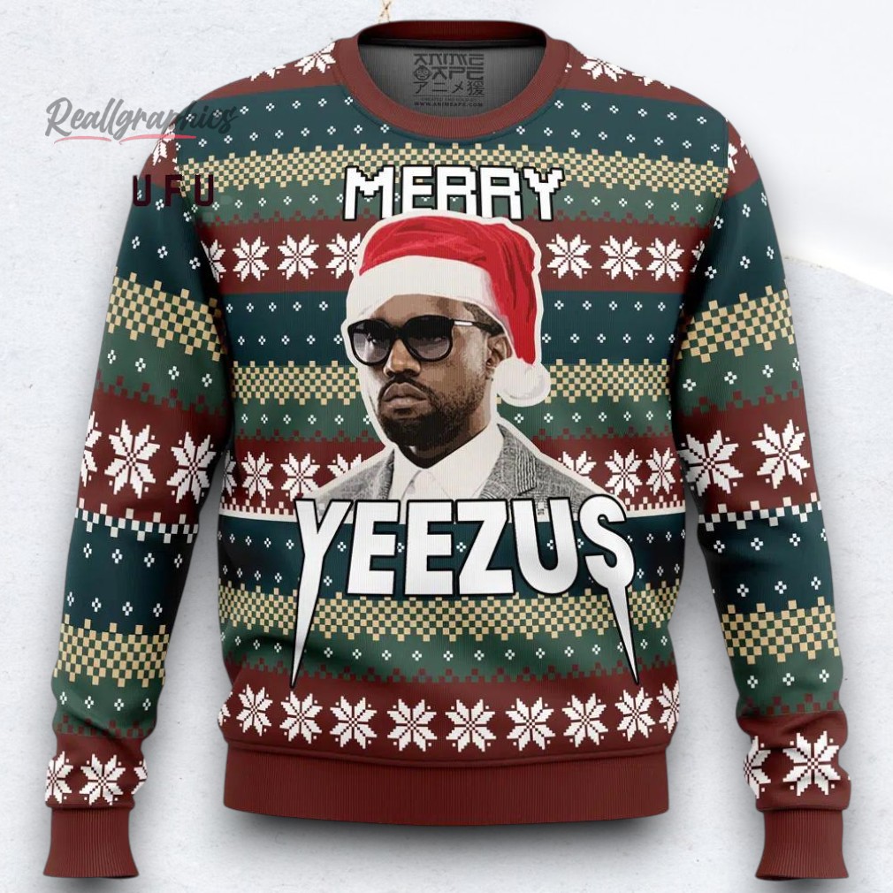 Merry Yeezus Kanye West Ugly Christmas Sweater Merry Yeezus Kanye West Ugly Christmas Sweater