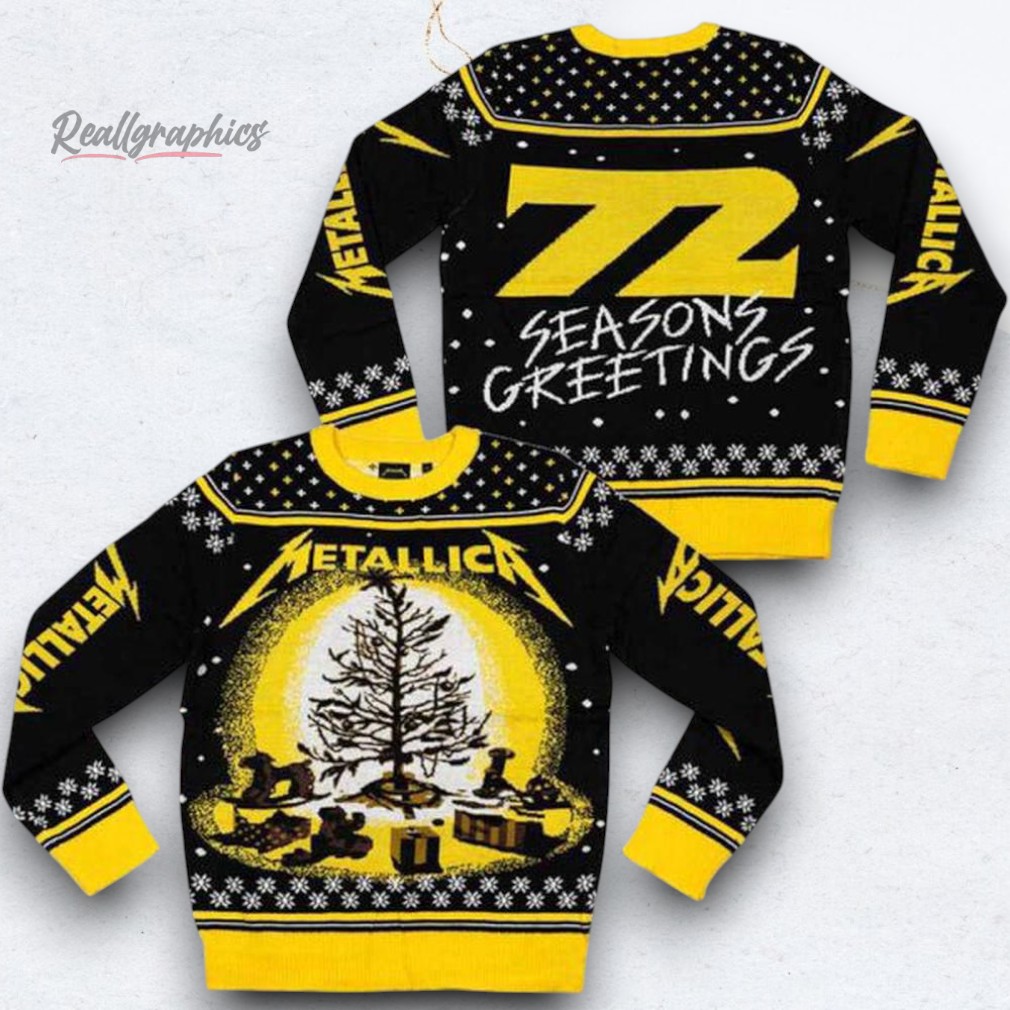 Metallica 72 Seasons Burnt Tree Xmas Gifts Ugly Christmas Sweater Metallica 72 Seasons Burnt Tree Xmas Gifts Ugly Christmas Sweater