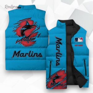 miami marlins mlb sleeeless puffer jacket 1 jfptae