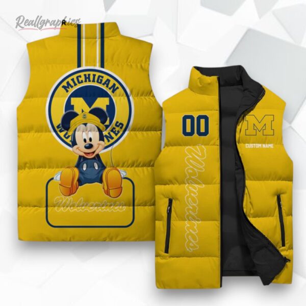 michigan wolerines ncaa sleeeless puffer jacket 1 ynntsa