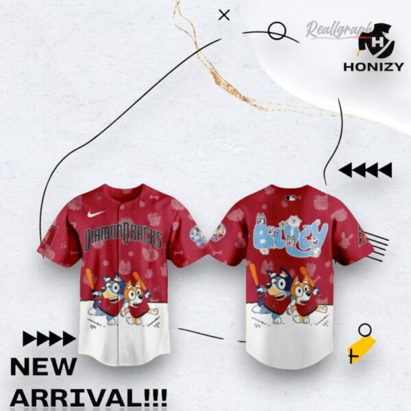 Mlb Arizona Diamondbacks X Bluey Night Baseball Baseball Jersey Shirt Style