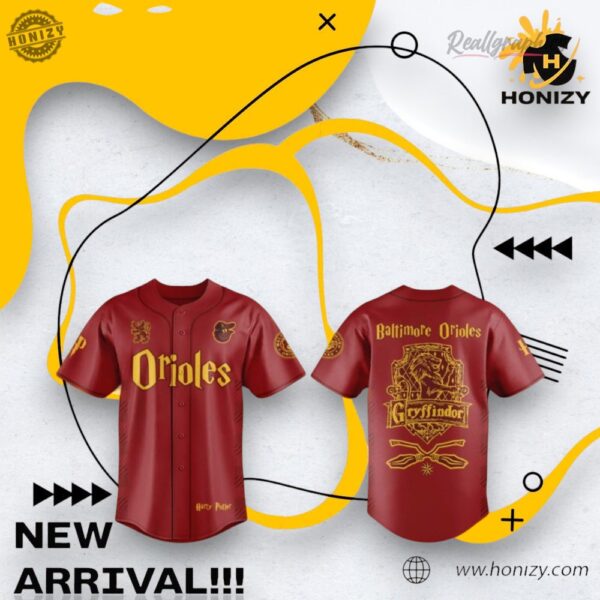 Mlb Baltimore Orioles Harry Potter Night Reddish Brown 3D Baseball Baseball Jersey Shirt Style