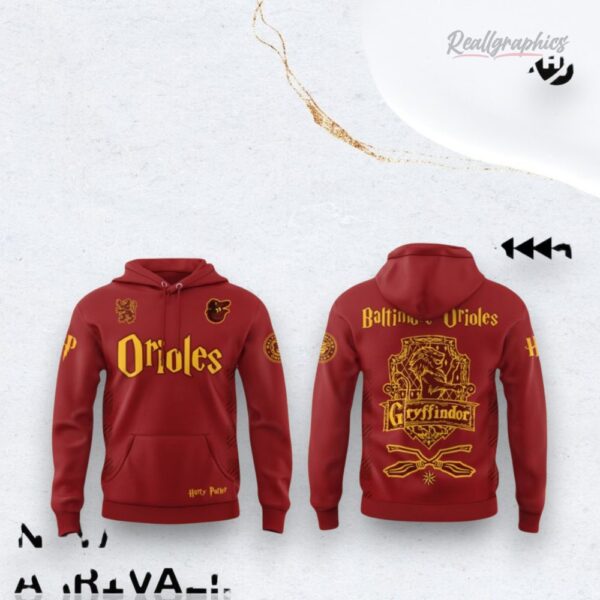 Mlb Baltimore Orioles Harry Potter Night Reddish Brown 3D Over Printed Hoodie