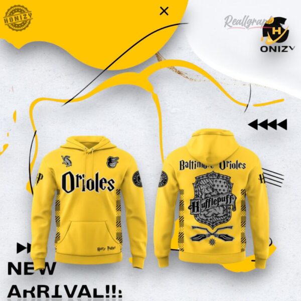 Mlb Baltimore Orioles Harry Potter Night Yellow 3D Over Printed Hoodie