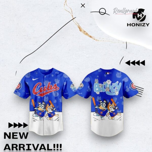 Mlb Chicago Cubs X Bluey Night Baseball Baseball Jersey Shirt Style