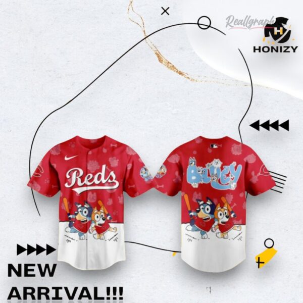 Mlb Cincinnati Reds X Bluey Night Baseball Baseball Jersey Shirt Style