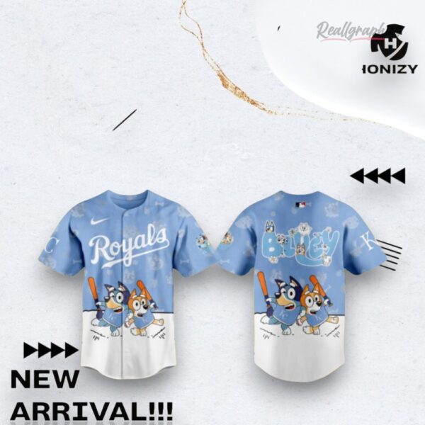 Mlb Kansas City Royals X Bluey Night Baseball Baseball Jersey Shirt Style