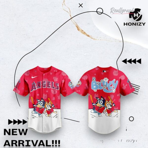 Mlb Los Angeles Angels X Bluey Night Baseball Baseball Jersey Shirt Style