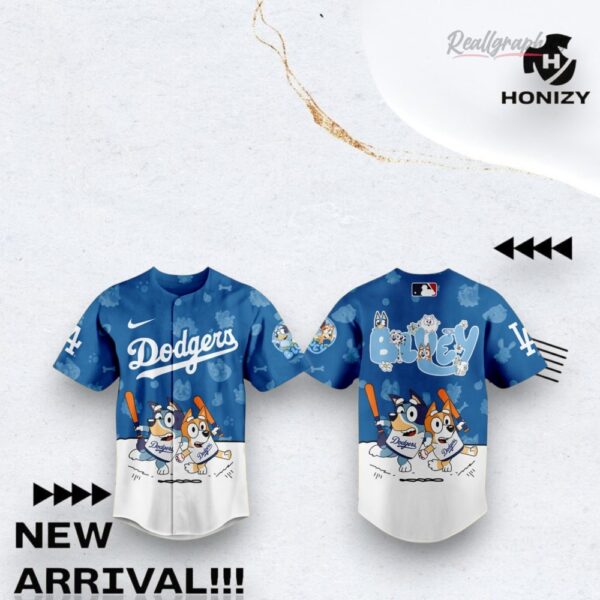 Mlb Los Angeles Dodgers X Bluey Night Baseball Baseball Jersey Shirt Style