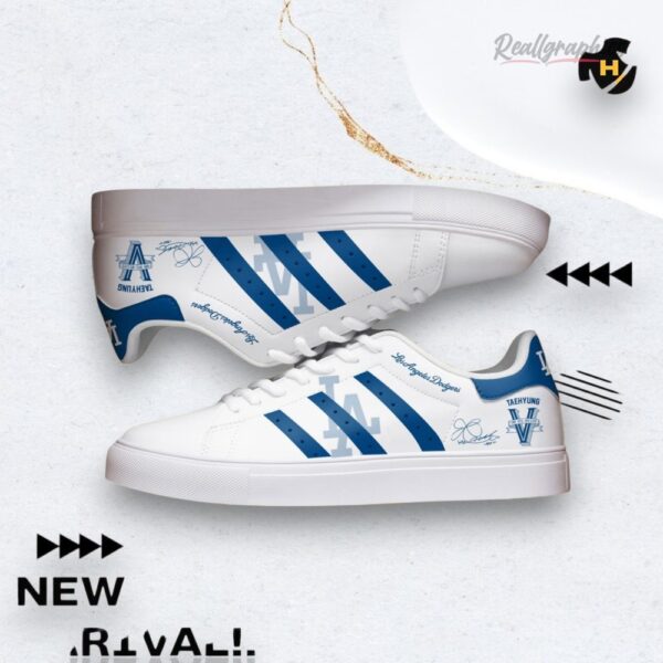 Mlb Los Angeles Dodgers X V Bts Music Unisex Trending White Stan Smith Shoes