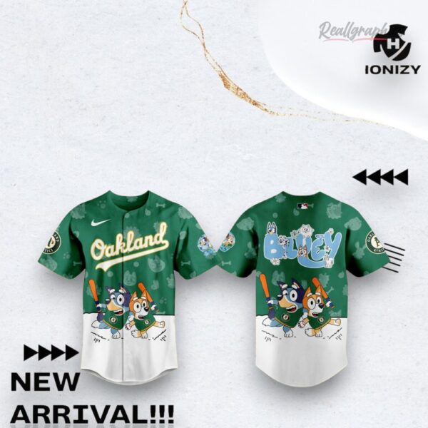 Mlb Oakland Athletics X Bluey Night Baseball Baseball Jersey Shirt Style