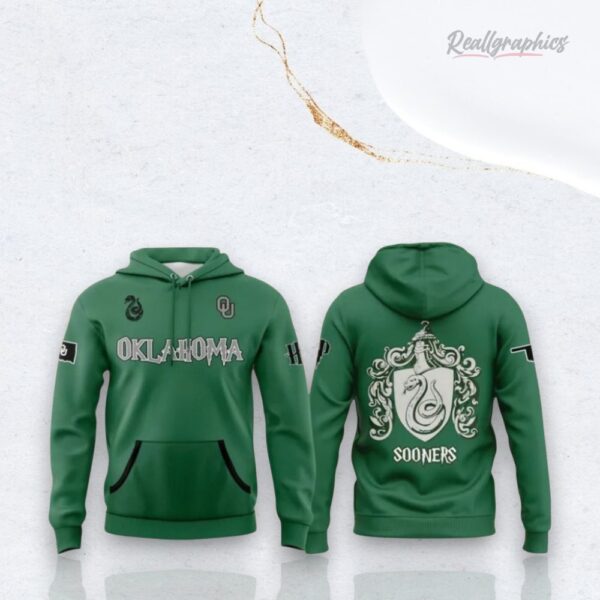 Mlb Oklahoma Sooners Harry Potter Night Green 3D Over Printed Hoodie