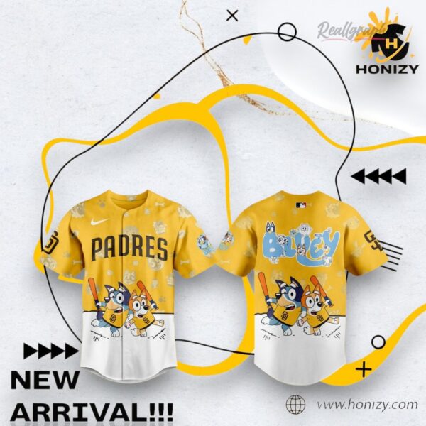 Mlb San Diego Padres X Bluey Night Baseball Baseball Jersey Shirt Style