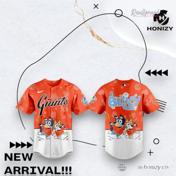 Mlb San Francisco Giants X Bluey Night Baseball Baseball Jersey Shirt Style