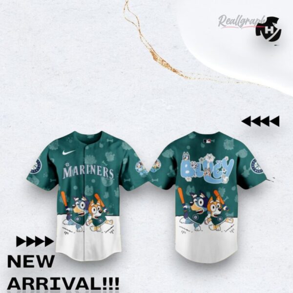 Mlb Seattle Mariners X Bluey Night Baseball Baseball Jersey Shirt Style