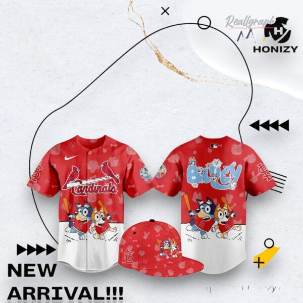 Mlb St Louis Cardinals X Bluey Night Baseball Baseball Jersey Shirt Style