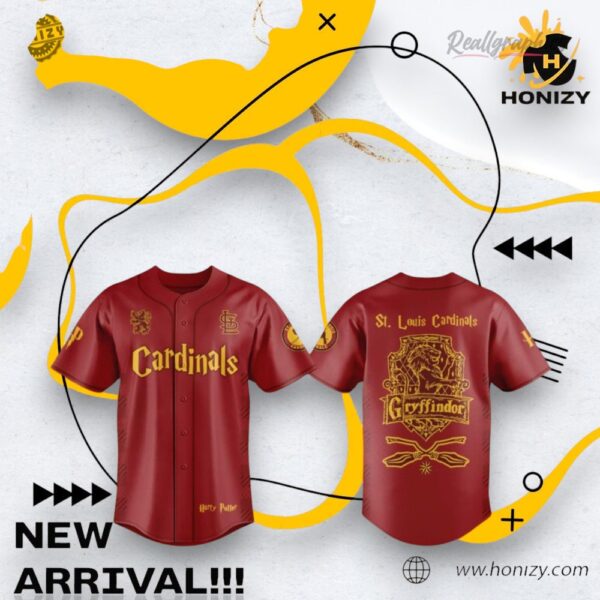 Mlb St. Louis Cardinals Harry Potter Night Reddish Brown 3D Baseball Baseball Jersey Shirt Style
