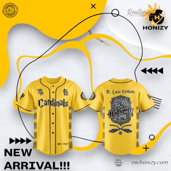 Mlb St. Louis Cardinals Harry Potter Night Yellow 3D Baseball Baseball Jersey Shirt Style