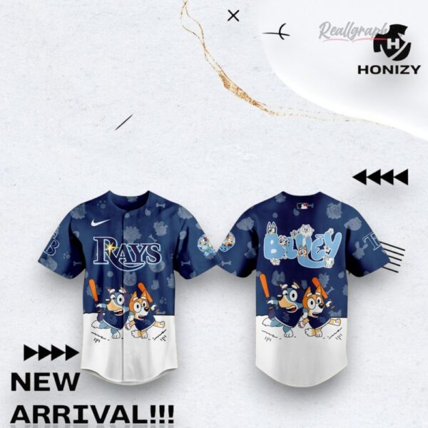 Mlb Tampa Bay Rays X Bluey Night Baseball Baseball Jersey Shirt Style