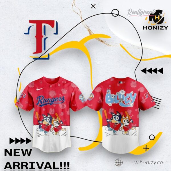 Mlb Texas Rangers X Bluey Night Baseball Baseball Jersey Shirt Style