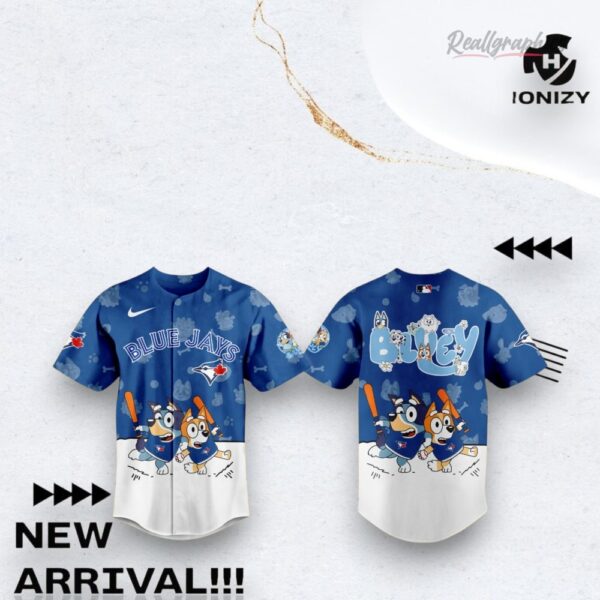 Mlb Toronto Blue Jays X Bluey Night Baseball Baseball Jersey Shirt Style