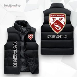 morecambe f.c sleeeless puffer jacket 1 njve11