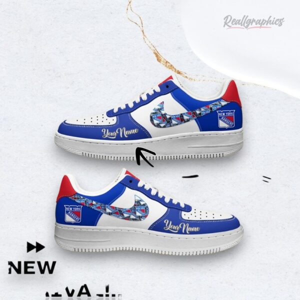 New York Rangers Hockey Team Fan Personalized Custom Name AF Sneaker