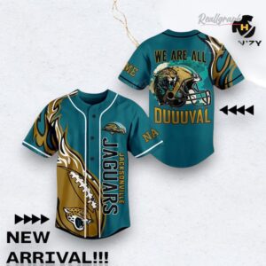 Nfl Acksonville Jaguars We Are Duuuval Custom Name Baseball Baseball Jersey Shirt Style