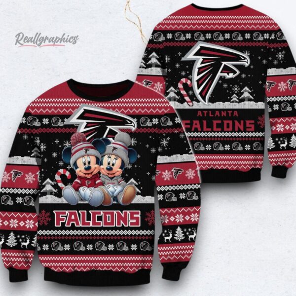 NFL Atlanta Falcons Mickey Minnie Limited Ugly Christmas Sweater