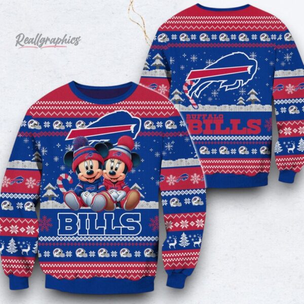 NFL Buffalo Bills Mickey Minnie Limited Ugly Christmas Sweater