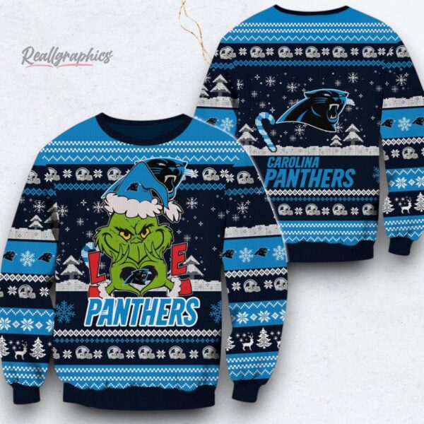 NFL Carolina Panthers x Grinch Movies Ugly Christmas Sweater