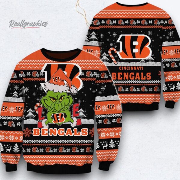 NFL Cincinnati Bengals x Grinch Movies Ugly Christmas Sweater