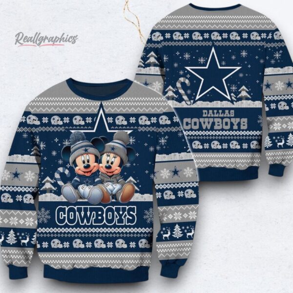 NFL Dallas Cowboys Mickey Minnie Limited Ugly Christmas Sweater